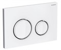 Смывная клавиша Geberit Omega20 для двойного смыва к 111.003/030/060 белый/глянцевый хром 115.085.KJ.1