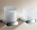 Стакан для зубных щеток Keuco ELEGANCE 11650019000 в комплекте с держателем, подвесной, хрусталь матовый/хром 11650019000