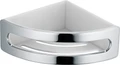 Полочка для ванной Keuco ELEGANCE 11657010000, корзинка для душа, угловая, со съемной пластиковой вставкой, хром/белый 11657010000