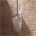 KEUCO ELEGANCE Туалетный гарнитур, настенный, с пластиковой колбой и метал. крышкой, хром/белый 11664010100