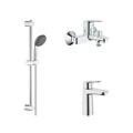 Grohe Промо-набор для ванны: Start Edge для раковины с дон клап, M-Size ; StartEdge для ванны, Vitalio Start Душ гарнитур II 600, 5,8 л, хром 120210
