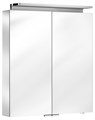KEUCO Royal L1 Зеркальный шкаф, 2 дверцы, с подсветкой, 800х742х150 мм, корп.: сереб. анод. Внутреннее оснащение: 2 розетки, 2 x 3 стеклянные полочки 13603171301