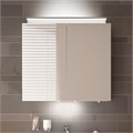 KEUCO Royal L1 Зеркальный шкаф, 2 дверцы, с подсветкой, 800х742х150 мм, корп.: сереб. анод. Внутреннее оснащение: 2 розетки, 2 x 3 стеклянные полочки 13603171301