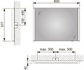 ROYAL REFLEX Зеркало с подсветкой 800 х 577 х 42 мм, LED подсветка вертикальная 14296002500