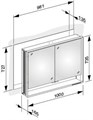 ROYAL LUMOS Зеркальный шкаф 1000x165x735 mm , для встраиваемого монтажа, 2 поворотные дверцы с двусторонним озеркаливанием, сенсорные клав 14314171301