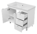 Аврора -100 Тумба напольная 3 ящ. белая мат. эмаль П-Авр-06100-0143Я