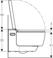 146.214.21.1 Подвесной унитаз-биде Geberit AquaClean Mera Comfort: Глянцевый хром 146.214.21.1