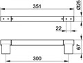 PLAN Поручень 300 мм, черный матовый 14907370000