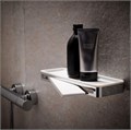 KEUCO PLAN Корзинка для душа, со встроенным стеклоочистителем, хром/белый 14959010051