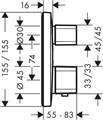 15707000S Set HG Ecostat E термостатический смеситель для душа (15707000+01800180) 15707000S