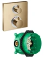 15714140S Set HG Ecostat Square термостатический смеситель для душа (15714140+01800180) шлиф.бронза 15714140S