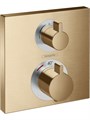 15714140S Set HG Ecostat Square термостатический смеситель для душа (15714140+01800180) шлиф.бронза 15714140S