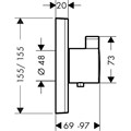 15760990S Set HG Select Highflow термостатический смеситель для душа (15760990+01800180) полированное золото 15760990S