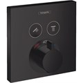 15763670S Set HG Select термостатический смеситель для душа (15763670+01800180), матовый черный 15763670S