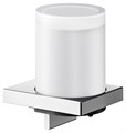 САНКЦИЯ! KEUCO EDITION 90 SQUARE Дозатор жидкого мыла, настенный, нажимной, 180 мл, хром/белое матовое стекло 19152019000