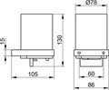 САНКЦИЯ! KEUCO EDITION 90 SQUARE Дозатор жидкого мыла, настенный, нажимной, 180 мл, хром/белое матовое стекло 19152019000