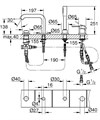 19578GN1 Essence New Смеситель однорычажный для ванны на 4 отверстия, холодный рассвет матовый 19578GN1
