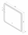 КАПЕЛЛА - 800х700 Зеркало Led.сенсор на зеркале., холод.подсветка КАП-02-80_70-14