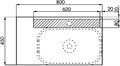 Столешница+панель Мишель 80 керамогранит (тумба 1A256801MIX30, 1A244501MIX40) 1A253203MIX40