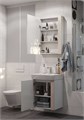 Набор: 1A257601AHB20 Тумба-умывальник Кантри 55 Бел/Дуб Верона/ 1WH302185 Раковина НЕО-55 1A2576K0AHB20