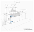 Набор: 1A276201MH4C0 Тумба-умывальник 80 Марбл Слэйт\Белый матовый/ 1WH501709 Умывальник накладной Одри 420х420 Soft квадратный 1A2762K0MH4C0