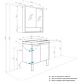 Набор: 1A278901SD010 Тумба-умывальник Сканди Doors 70 Белый/1WH501628 Раковина Адриана 70 1A2789K0SD010