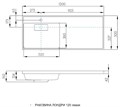 Лондри 120 Раковина ЛЕВАЯ БЕЛАЯ 1A72843KLH01L