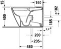 D-NEO Унитаз 370x650, напольный, Rimless® 2002090000
