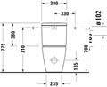D-NEO Унитаз 370x650, напольный, Rimless® 2002090000