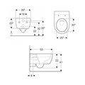 iCon Унитаз подвесной без ободка, Rimfree, 6л, 530 мм 204060000