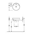 MINIMAL круглая раковина для установки на столешницу 46х46 см, Serel 2058TXS110H