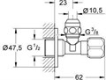 2201700M Вентиль угловой GROHE 1/2″-3/8″ для подключения смесителей, хром (1 шт.) 2201700M