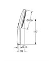Rainshower SmartActive 130 Ручной душ, 3 режима струи, фантомный чёрный 22127KF0