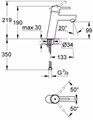 23451001 Concetto Смеситель однорычажный для раковины DN 15 M-Size 23451001