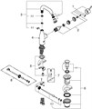 Essence+ Смеситель для раковины с донным клапаном и средним изливом, хром 23462001