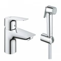 BauEdge Смеситель для раковины с гигиеническим душем, хром 23757001