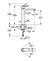 23921000 Eurosmart Cosmopolitan Смеситель для раковины однорычажный DN 15 XL-Size, хром 23921000