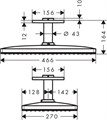 24002400 Rainmaker Select Верхний душ 460 1jet с потолочным подсоединением, белый/хром 24002400