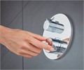 24076000 Grohtherm Термостатический смеситель для душа с переключателем на 2 положения, внешняя часть, круглая розетка, хром 24076000