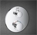 24076000 Grohtherm Термостатический смеситель для душа с переключателем на 2 положения, внешняя часть, круглая розетка, хром 24076000