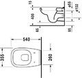 D-Code Унитаз 355x545, подвесной 25350900002