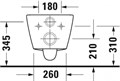 Duravit D-Neo Унитаз подвесной Duravit Rimless® Белый (без крышки) 2577090000