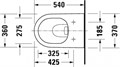 Duravit D-Neo Унитаз подвесной Duravit Rimless® Белый (без крышки) 2577090000