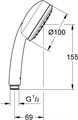 Tempesta New Cosmopolitan Ручной душ 100 I режим, хром 26082002
