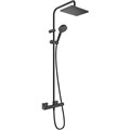 26286670 HG Vernis Shape Showerpipe 230 термостатическая душевая система матовый черный 26286670