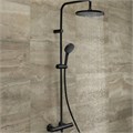 26426670 HG Vernis Blend Showerpipe 240 термостатическая душевая система, матовый черный 26426670