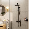 26426670 HG Vernis Blend Showerpipe 240 термостатическая душевая система, матовый черный 26426670