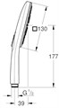 26582000 Rainshower SmartActive 130 Cube Ручной душ, 3 вида струй, хром 26582000