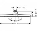 26723000 Верхний душ Crometta S 240 1jet 26723000