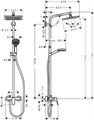 27284000 Crometta E 240 1jet Showerpipe с однорычажным смесителем 27284000